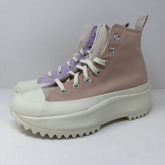 Converse Run Star Hike Hi Tri-Panel Pink Women's Platform Sneakers A01582C New - Picture 4 of 14